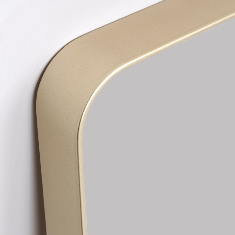 American Furniture Classics Model M7823PCG2436 Gold Framed Rounded Corner Mirror