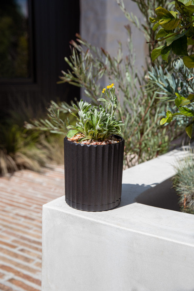 Veradek Demi Series Demi 6" Planter, Black, 6 Inch, 1 Pack