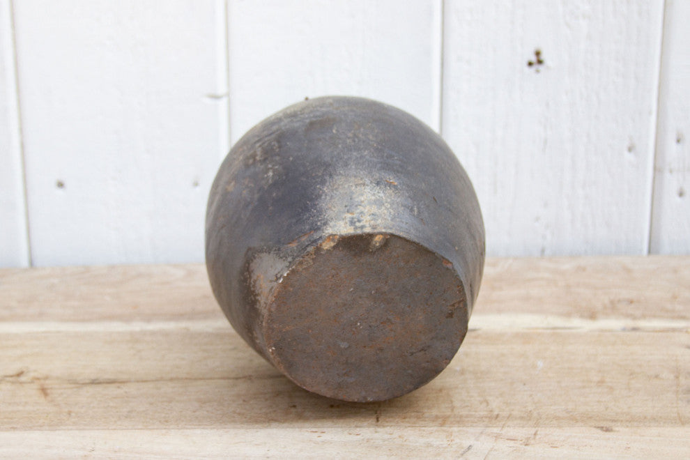 Primitive Ash Glazed Ceramic Bottle