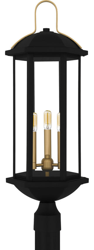 Quoizel CFD9010 Crestfield 3 Light 28" Tall Post Light - Matte Black