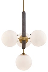 Brielle 4-Light Pendant, Aged Brass