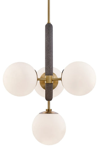 Brielle 4-Light Pendant, Aged Brass