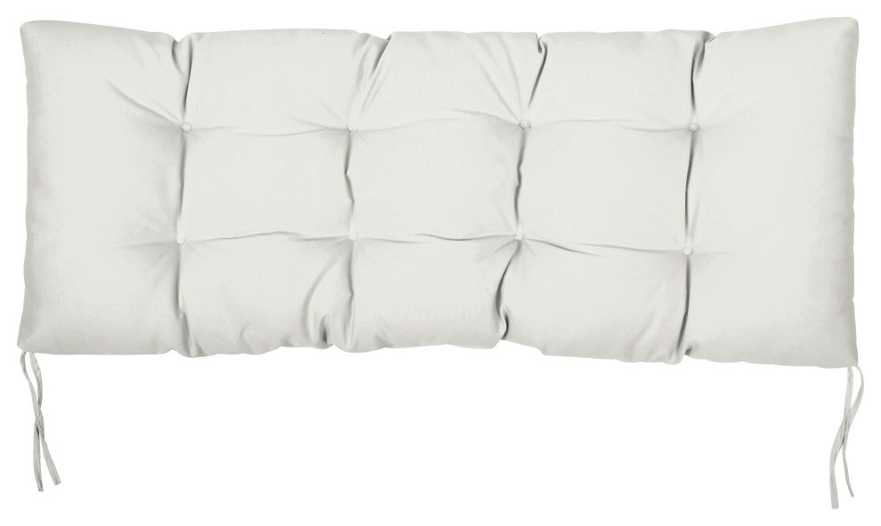 Sunbrella Canvas Indoor/Outdoor Tufted Bench Cushion, Natural, 55x18x2"
