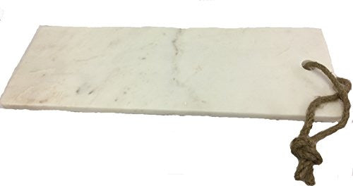 White Marble Long Cutting Board with rope Handle