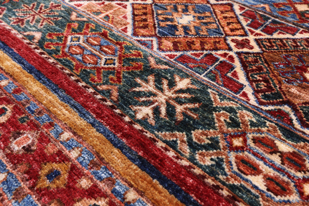 Super Kazak Khorjin Hand Knotted Rug 5' 1" X 6' 11" Q5670
