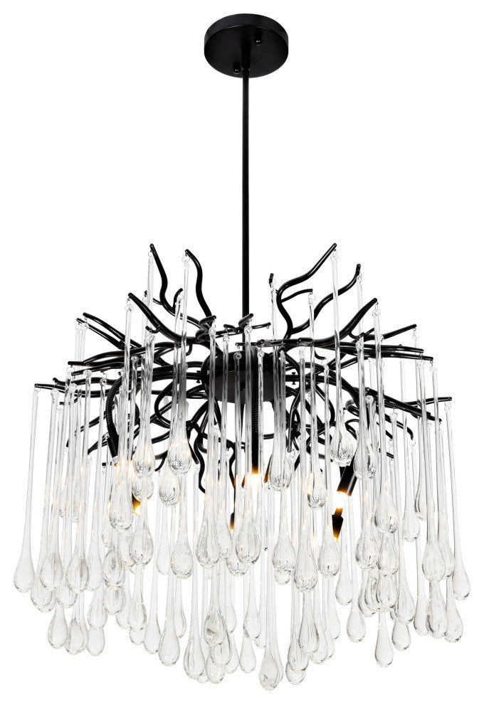 Anita 6 Light Chandelier With Black Finish