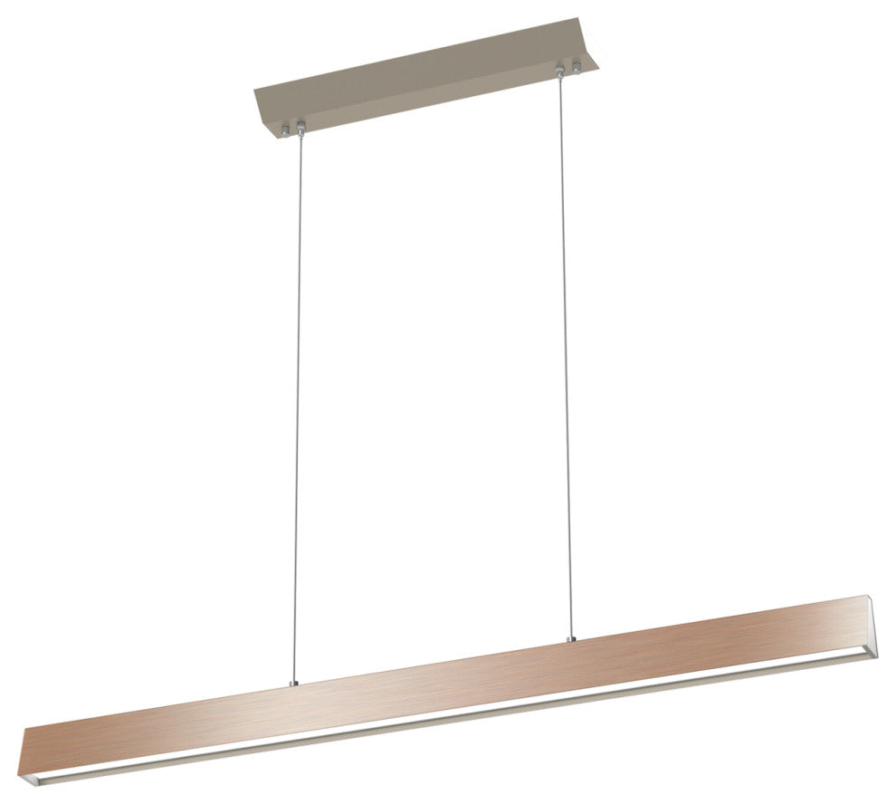 Float 48" Suspended Linear Pendant - Satin Nickel - 40W - 12T