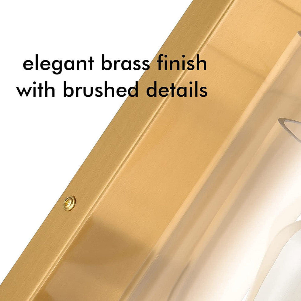 Brass Wall Sconce Glass Wall Mounted Light