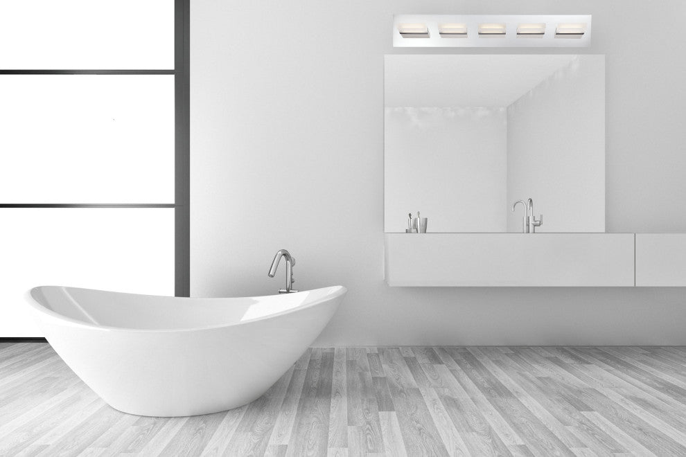 4 Light Contemporary Vanity, Chrome