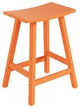 WestinTrends 24" Outdoor Patio Adirondack Plastic Counter Stool, Saddle Seat, Orange