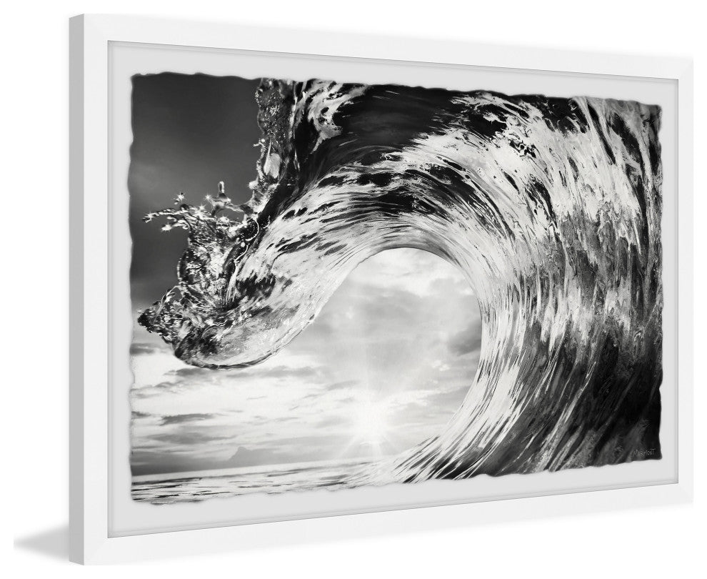 "Watch the Waves" Framed Painting Print, 24x16