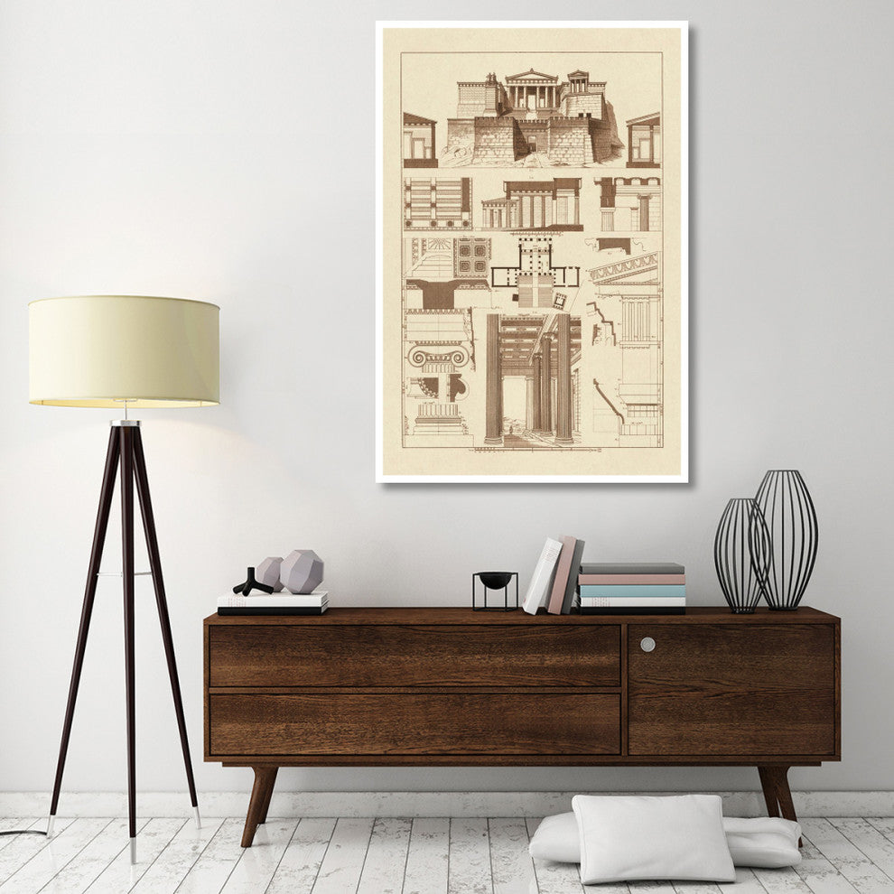 "The Propylaea of the Acropolis at Athens" Paper Print by J. Buhlmann, 42"x62"