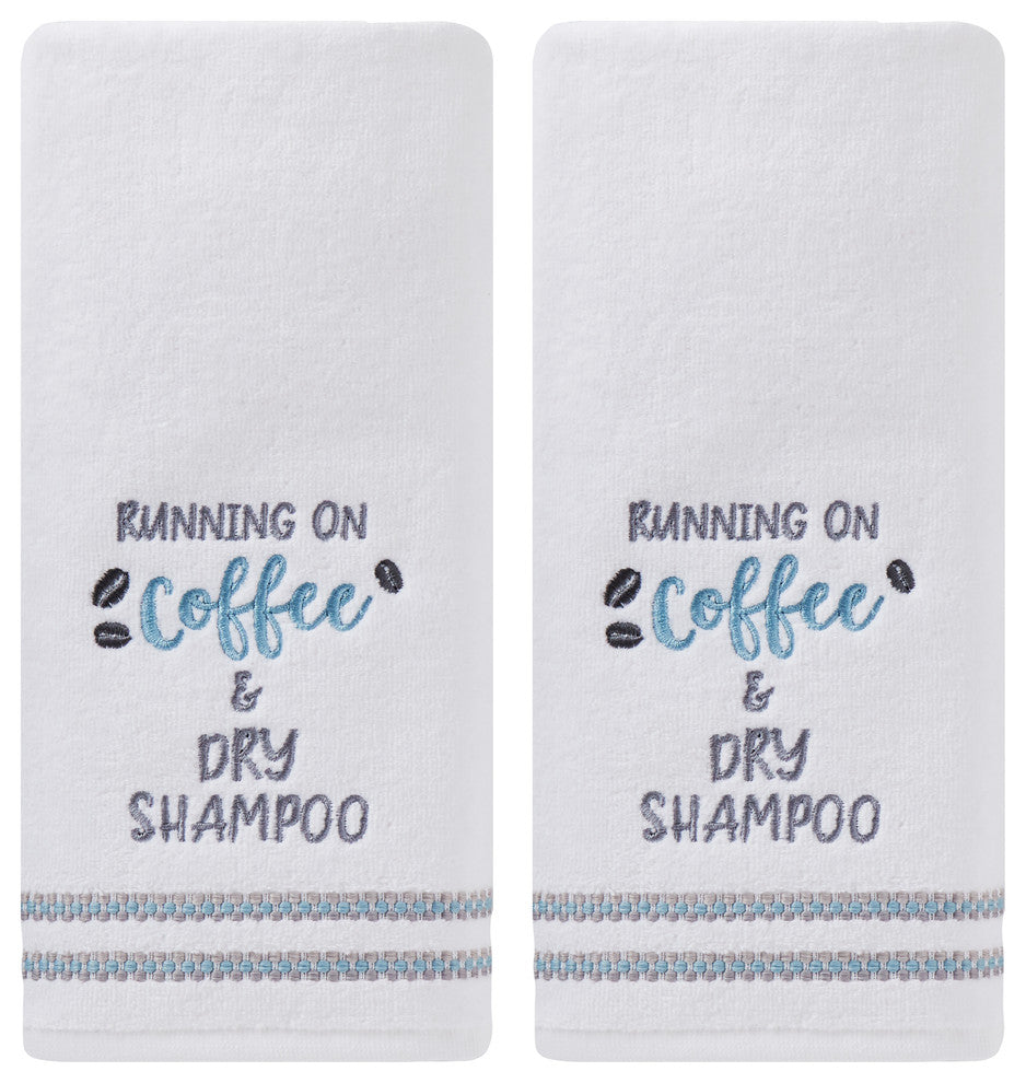 SKL Home 2-Piece Running On Coffee Hand Towel