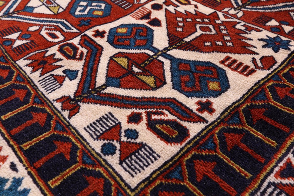 15' 8" X 25' 5" Fine Persian Bijar Handmade Wool On Wool Rug Q9443