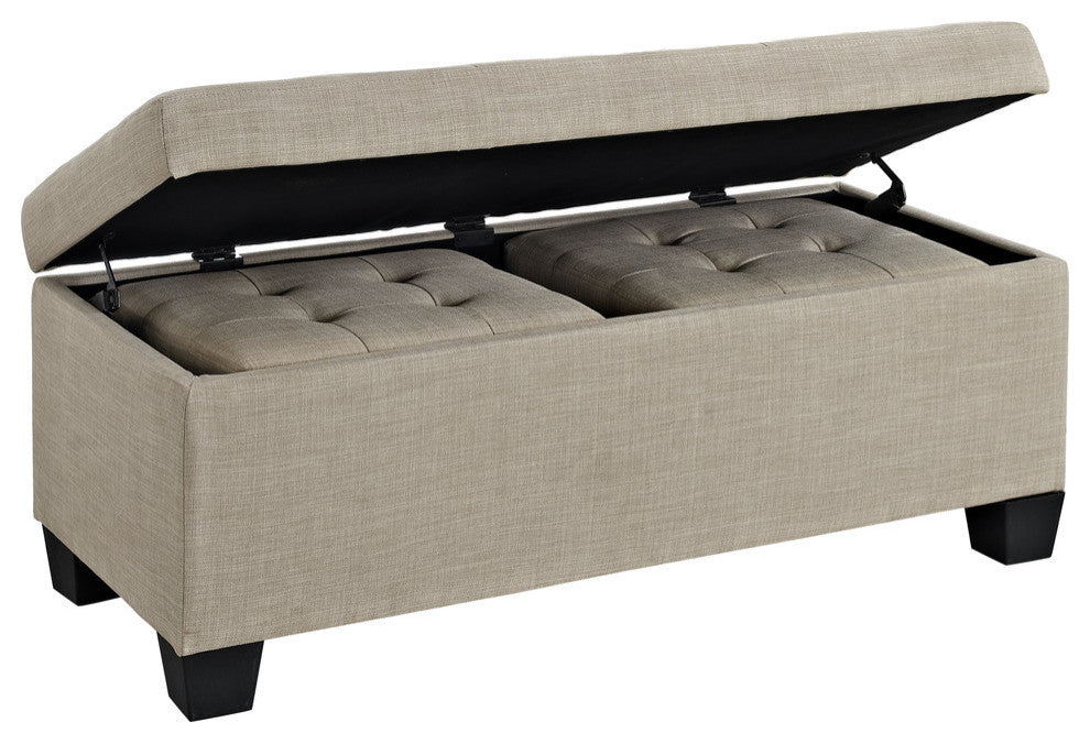 Everett 3-Pack Storage Ottoman, Natural