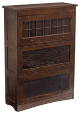 Mission Craftsman Style Oak Barrister Bookcase - Walnut stain