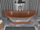 Banten 68" Handmade Copper Double Slipper Flatbottom Non-Whirlpool Bathtub