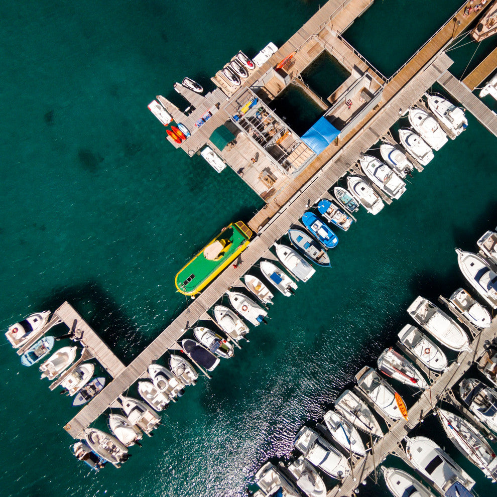 "Neatly Docked Boats" Print on Canvas by Karolis Janulis