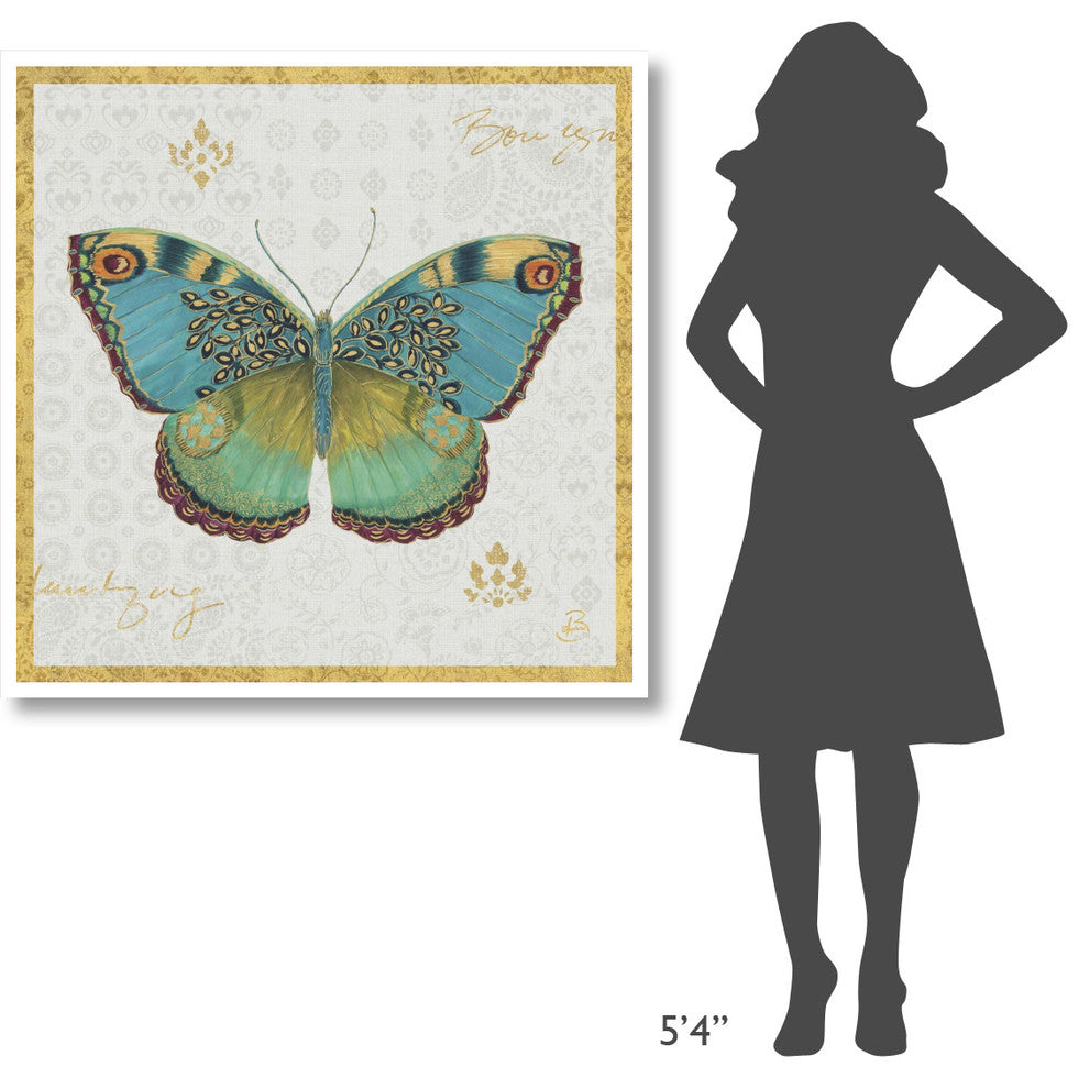"Bohemian Wings Butterfly VA" Digital Paper Print by Daphne Brissonnet, 42"x42"