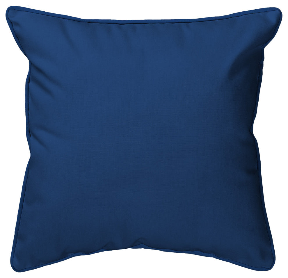 White Rooster Script Large Indoor/Outdoor Pillow 18x18