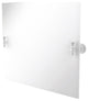 Frameless Landscape Beveled Edge Tilt Mirror, Matte White