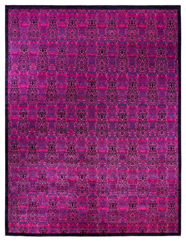 Vibrance, One-of-a-Kind Hand-Knotted Area Rug Pink, 11'10"x15'8"