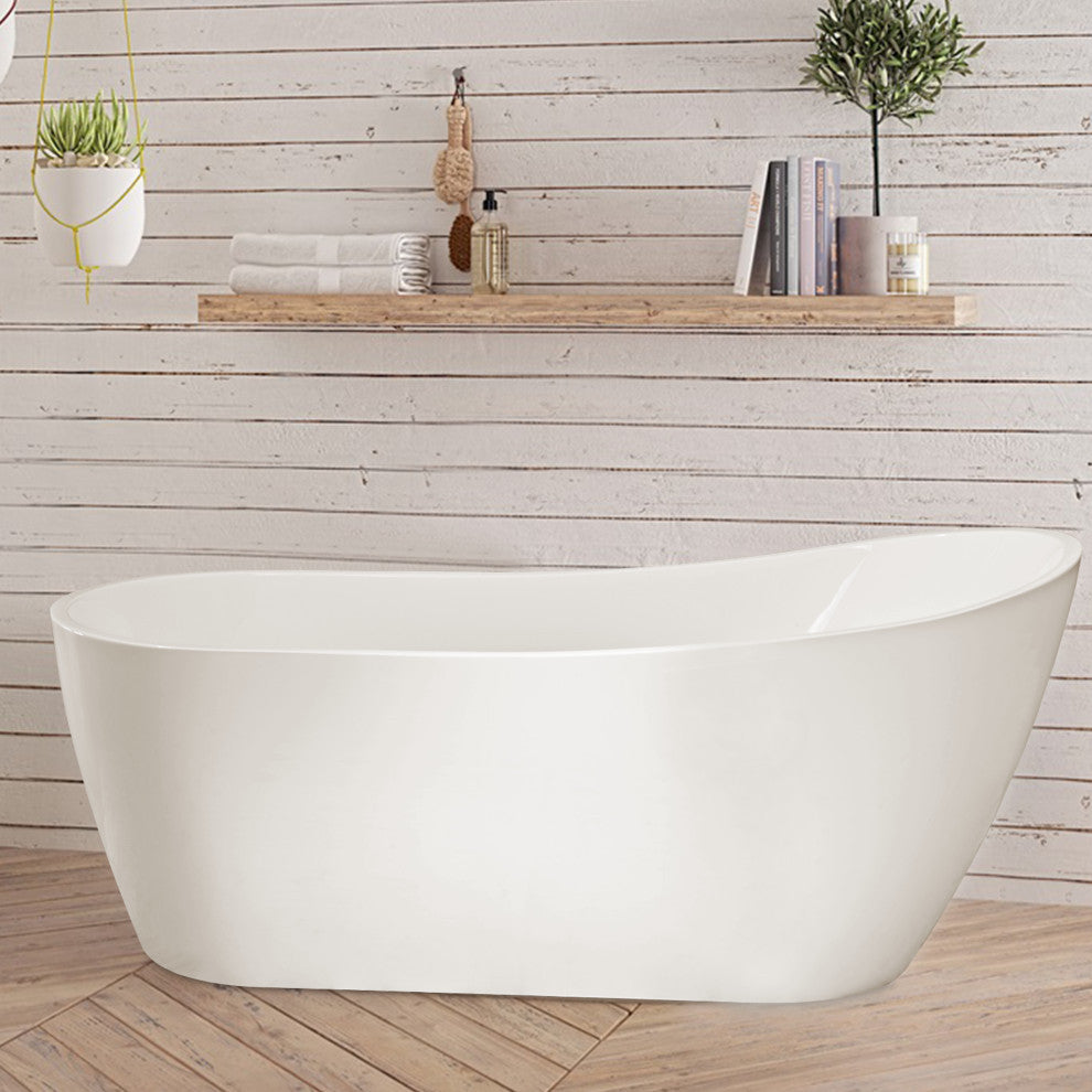 Vanity Art Freestanding Acrylic Soaking Bathtub, 67"