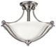 Hinkley Bolla Small Semi-Flush Mount, Brushed Nickel