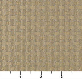 Blue And Gold Basket Weave Jacquard Woven Upholstery Fabric By The Yard
