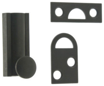 Genuine Solid Brass 2" Surface Bolt, Matte Black