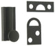 Genuine Solid Brass 2" Surface Bolt, Matte Black