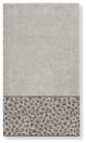 Linum Home Textiles Turkish Cotton Spots Embellished Bath Towel, Light Gray