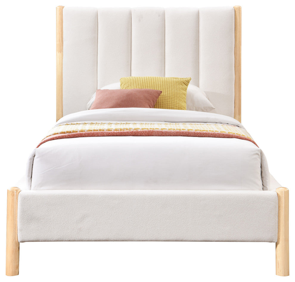 Kona Upholstered Bed, Cream, Twin