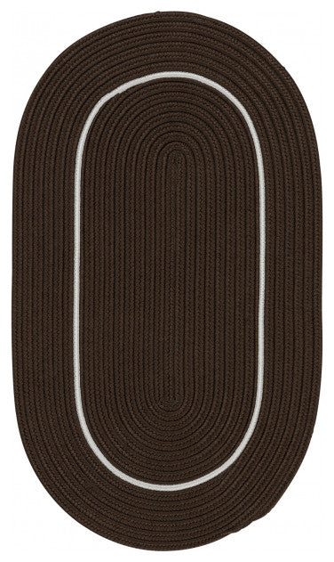 Colonial Mills Rug Lifestyle Accent Border Brown Ash Oval