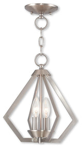 Prism 2-Light Mini Chandelier/Ceiling Mount, Brushed Nickel