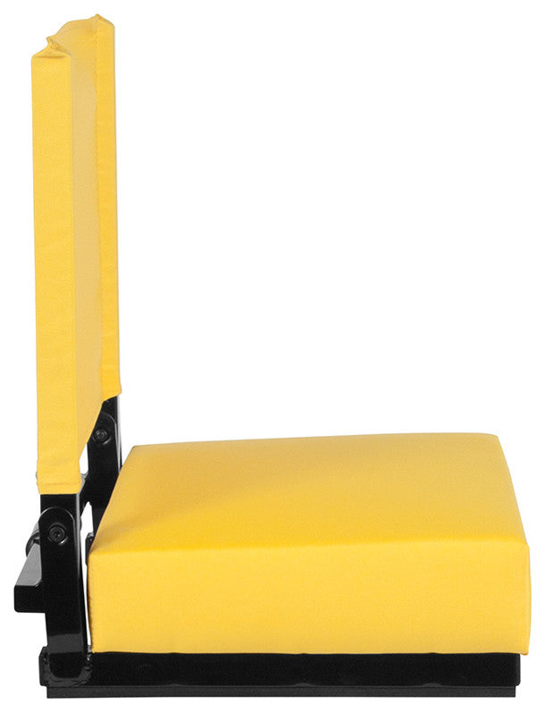 Grandstand Comfort Seats by Flash with Ultra-Padded Seat, Yellow