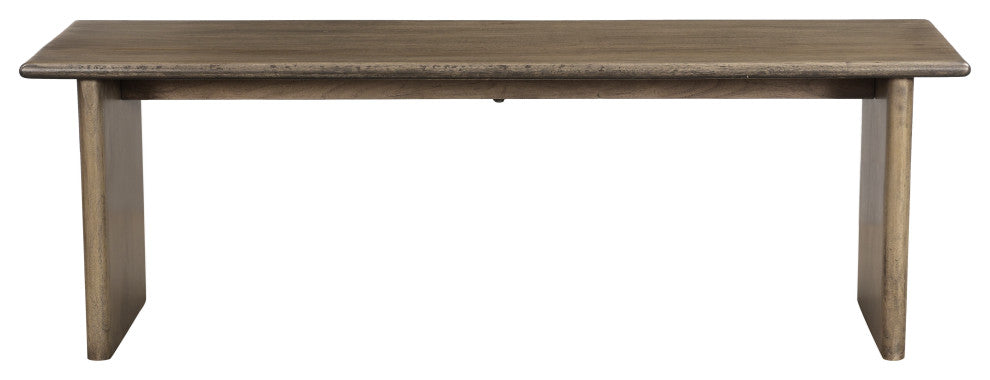 55" Wood Dining Bench, Light Brown