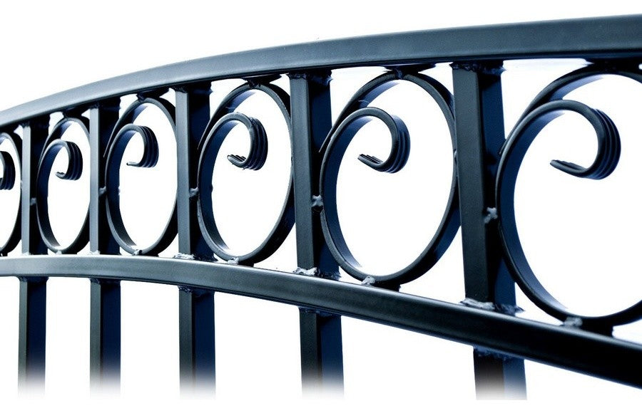 Aleko Driveway Gates Iron Wrought Steel Dublin Style, 18'