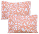 Birdsong 6-Piece Bed Spread Set, Coral, Queen, 90"x90"