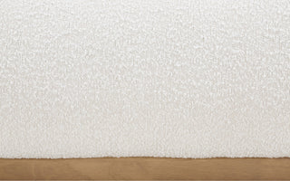 Vaughn Bed, Cream, Full, Boucle Fabric, Natural Finish