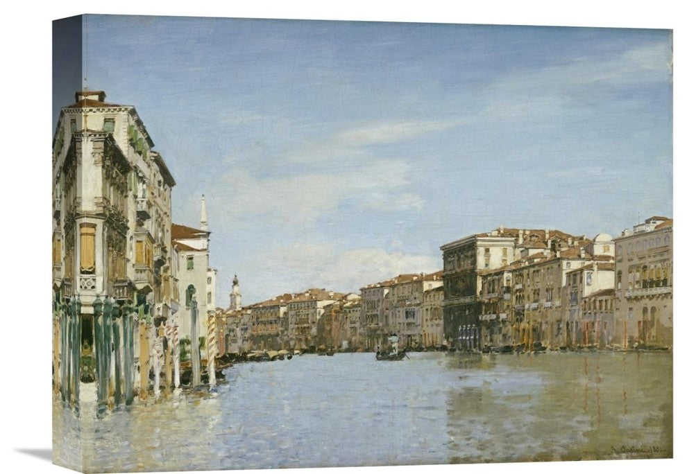 "The Grand Canal, Venice" Stretched Canvas Giclee by Alberto Pasini, 16"x12"
