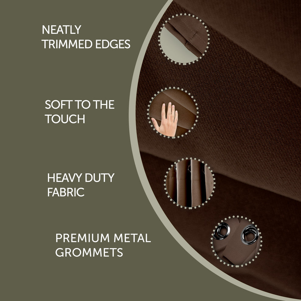 Heavy Duty Drapery Single Panel, Taupe, 120"x96"