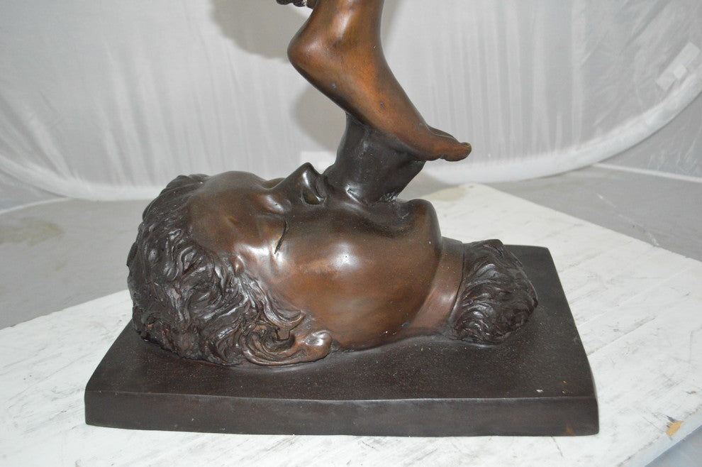 19th Century Mercury Bronze Statue -  Size: 23"L x 13"W x 64"H.