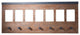 Wooden Wall Panel With Hooks, Brown