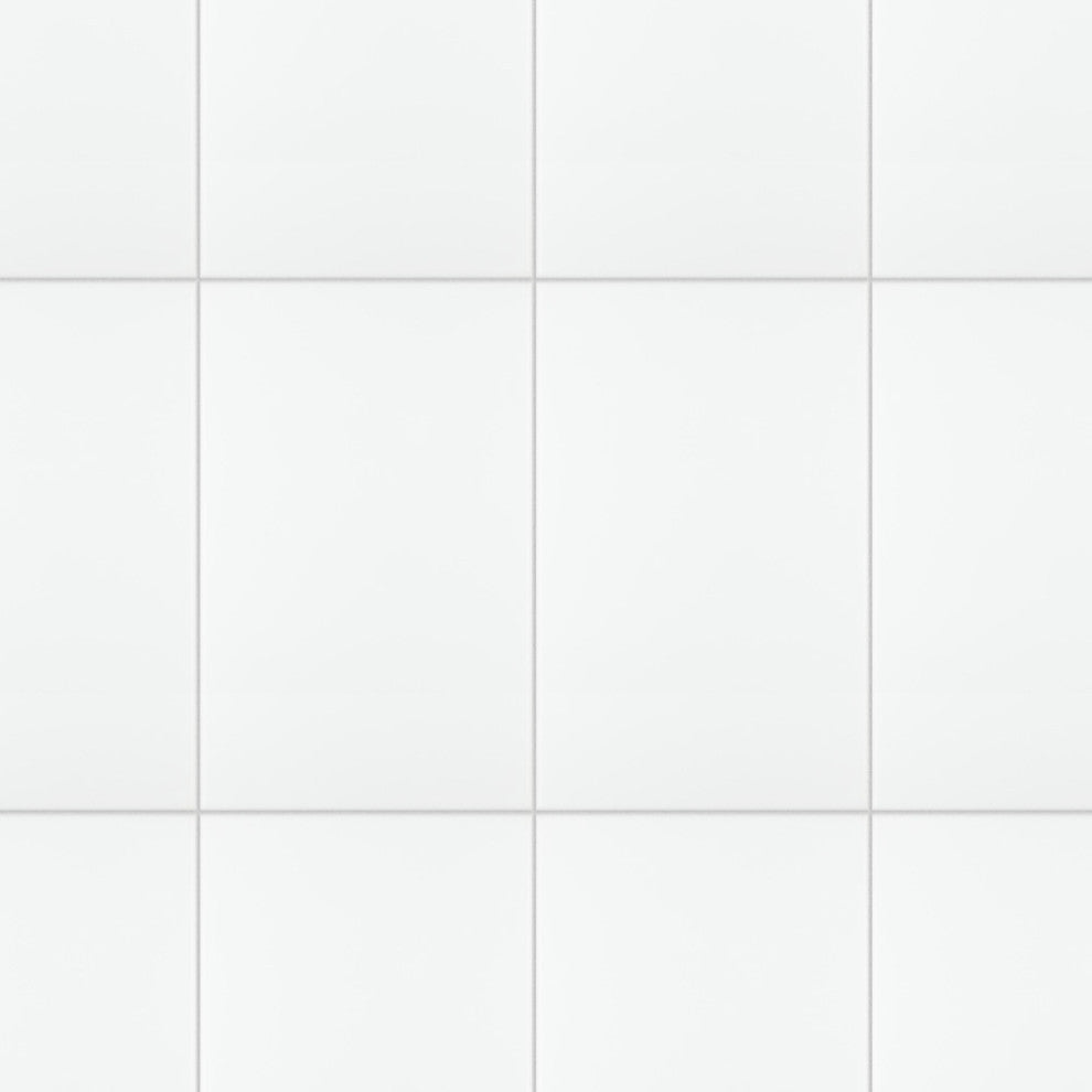 More Plain Glossy White Ceramic Wall Tile