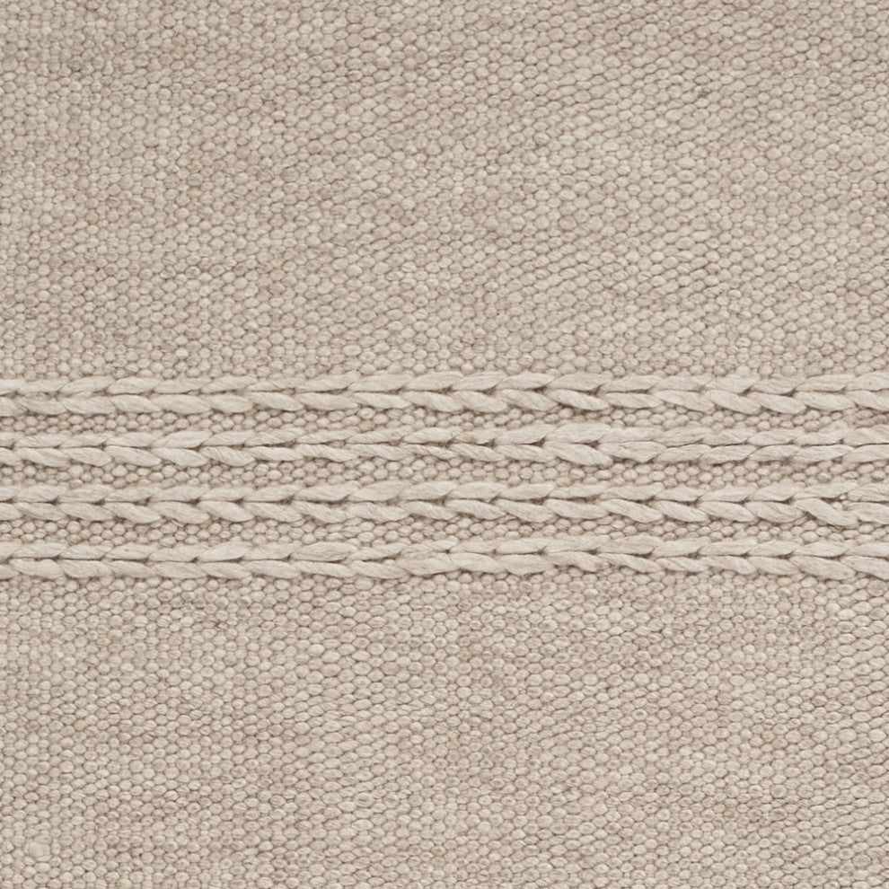 7' X 9'  Wool Natural Area Rug