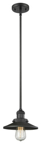 Railroad 1-Light LED Mini Pendant, Matte Black