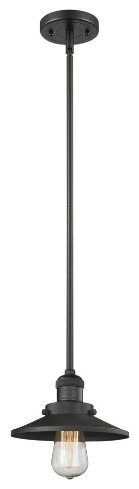 Railroad 1-Light LED Mini Pendant, Matte Black