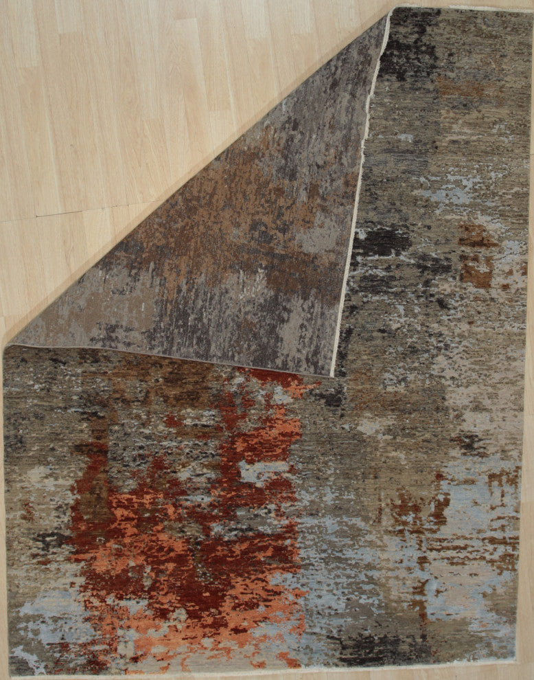 LT. GRAY Contemporary Abstract Galaxy Area Rug