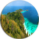 Similan Islands Paradise Bay, Modern Seascape Round Wall Art, 11"
